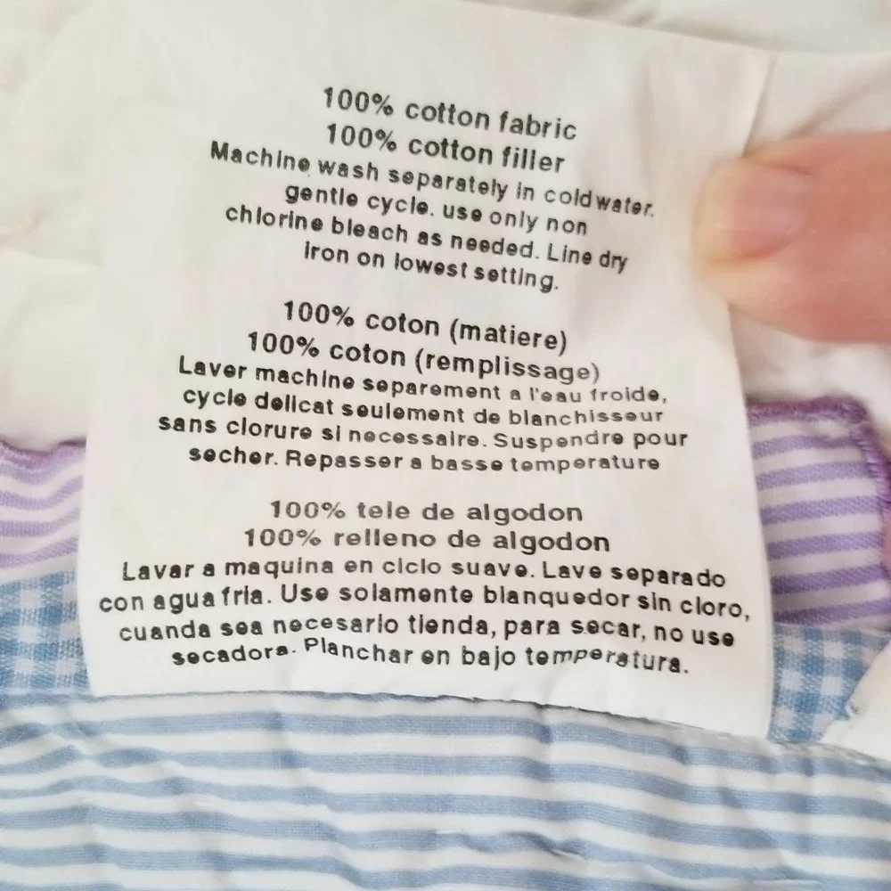 RARE KIDSLINE CLASSIC ALPHABET STRIPE BABY NURSERY CRIB COMFORTER QUILT THROW